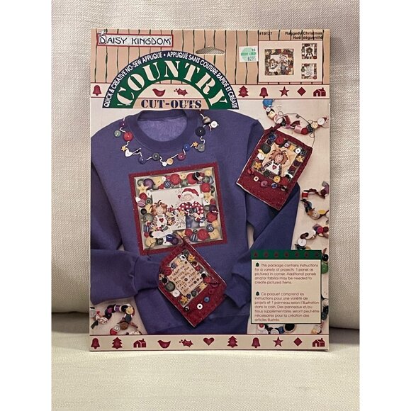 Vintage 1996 Daisy Kingdom No-Sew Fabric Applique Country Cut-Outs Raggedy Chris - Picture 1 of 11